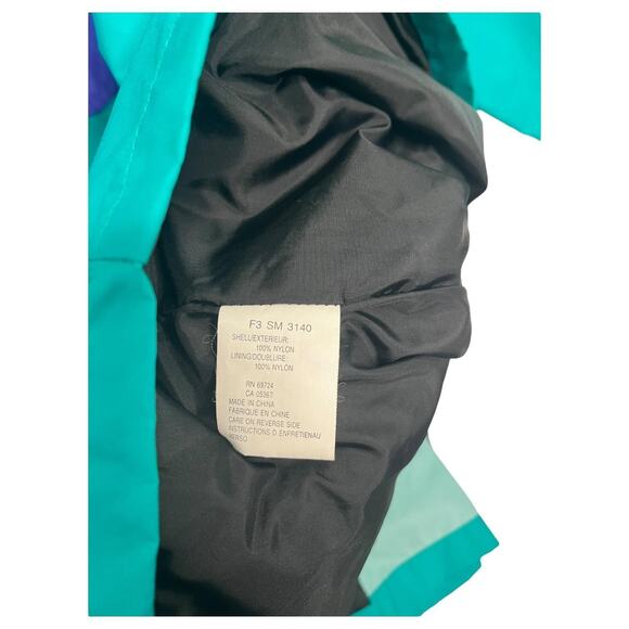 VTG Columbia Pullover Jacket Mens Medium Nylon Windbreaker Radial Sleeve 90s - Picture 12 of 16